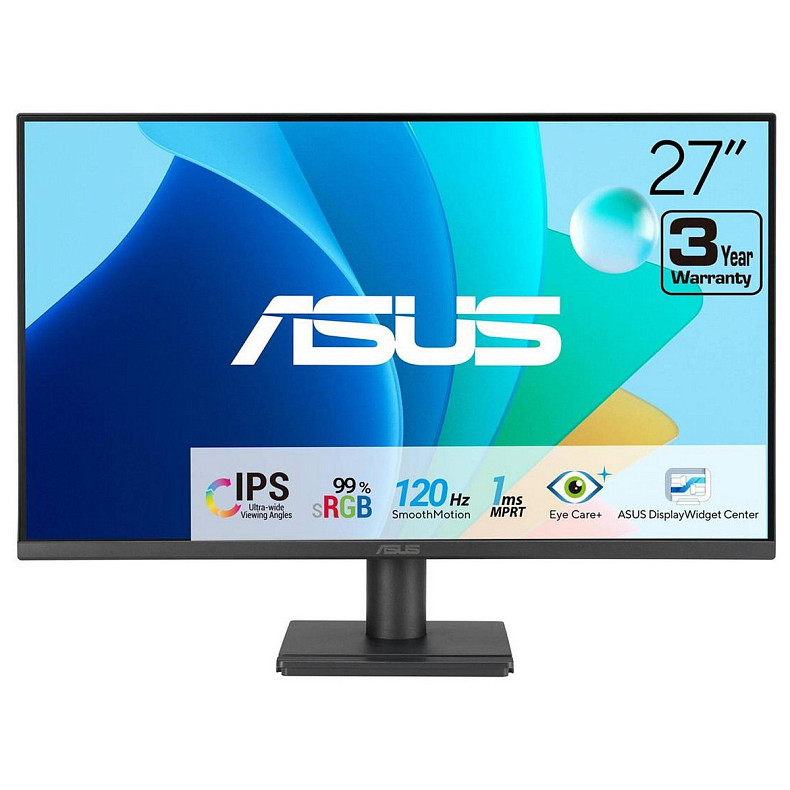 Монітор Asus 27" VA279HG D-Sub, HDMI, Audio, IPS, 120Hz, 1ms, sRGB 99%, AdaptiveSync