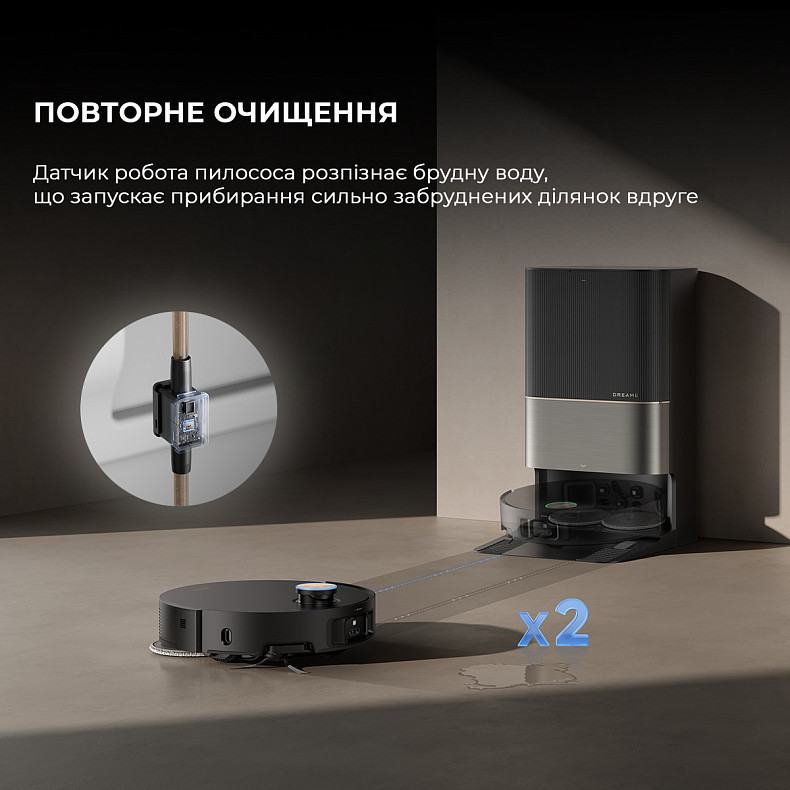 Робот-пылесос моющий Dreame Bot X50 Ultra Black