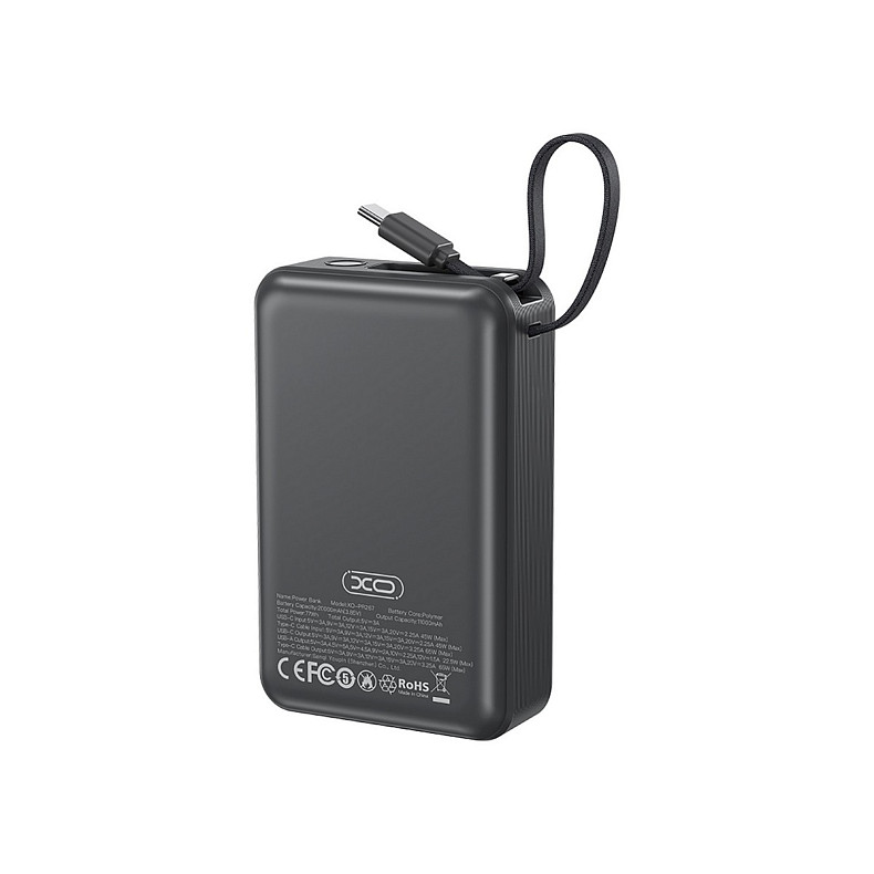 Универсальная мобильная батарея XO PR267 PD 65W 20000mAh Grey