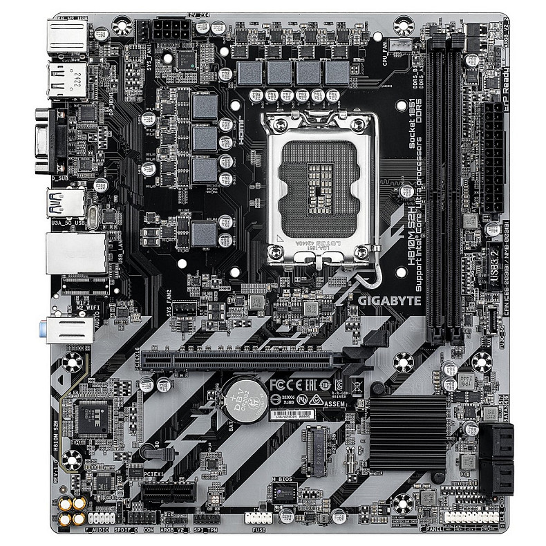 Материнская плата GIGABYTE H810M S2H s1851 H810 2xDDR5 HDMI DP D-Sub mATX