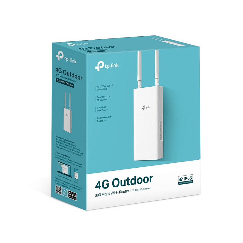 Зовнішній маршрутизатор TP-LINK TL-MR100 N300, 4G/LTE, 1xFE LAN/WAN