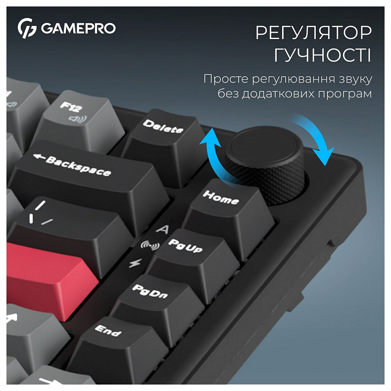 Клавиатура GamePro Asgard Yord Keychron Super Red Switch Black (MK266BK)