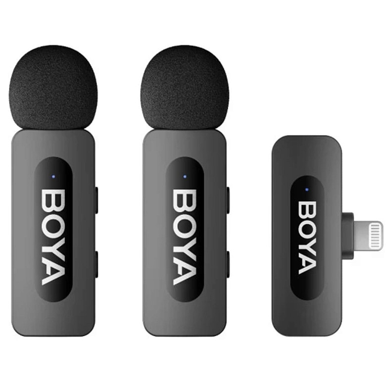 Бездротовий петличний мікрофон BOYA BY-V3 Lightning Black