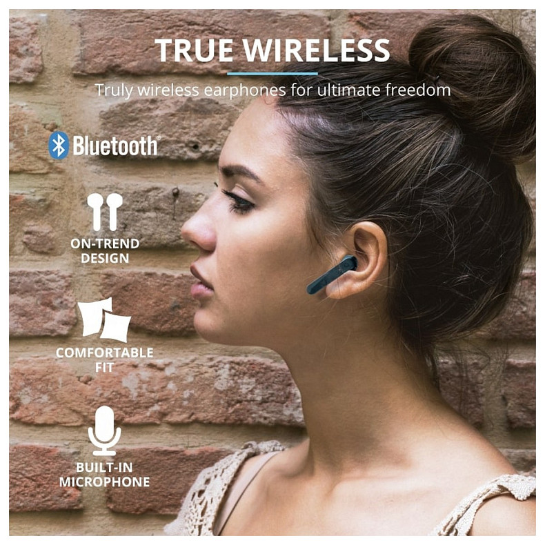 Наушники Trust Primo Touch True Wireless Mic Blue