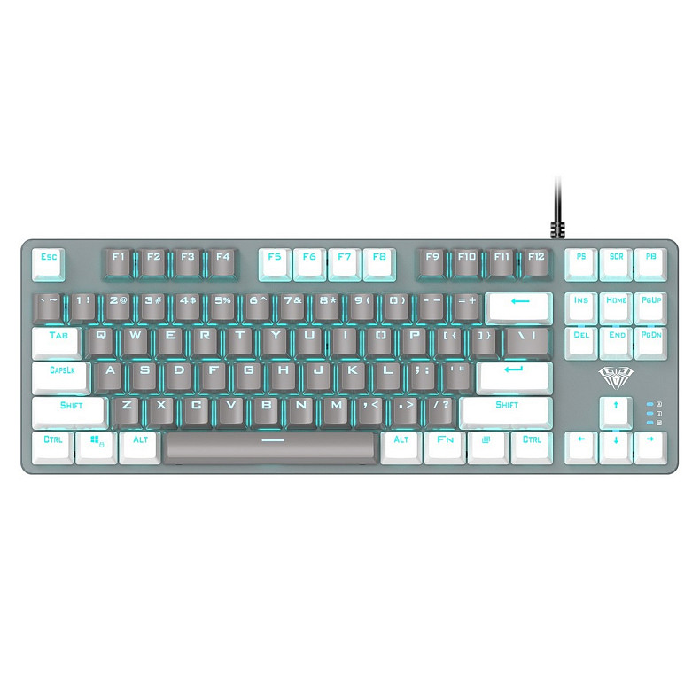 Клавиатура Aula Mechanical F3287 Grey/White keycap KRGD blue (6948391240954)