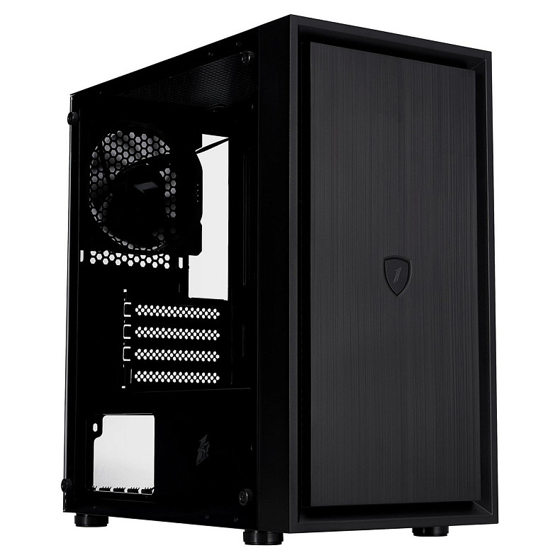 Корпус 1stPlayer B5-M-BK-3F Black без БЖ