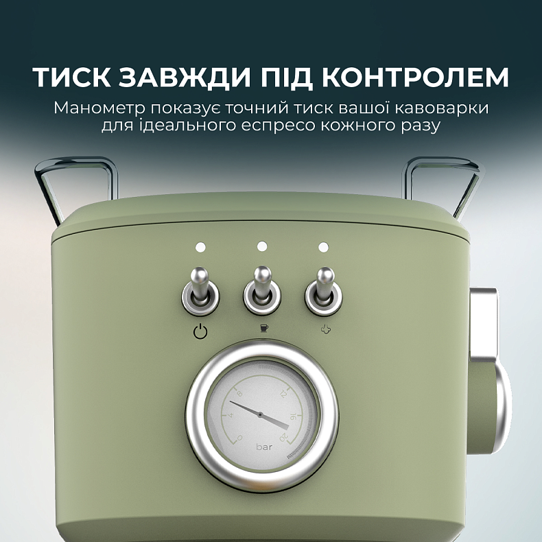 Кавоварка CECOTEC Power Espresso 20 Retro Green