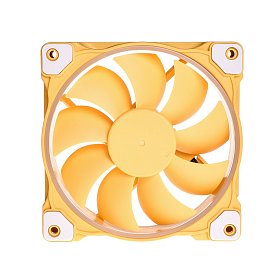 Вентилятор ID-Cooling ZF-12025-Lemon Yellow, 120x120x25мм, 4-pin PWM, жовтий