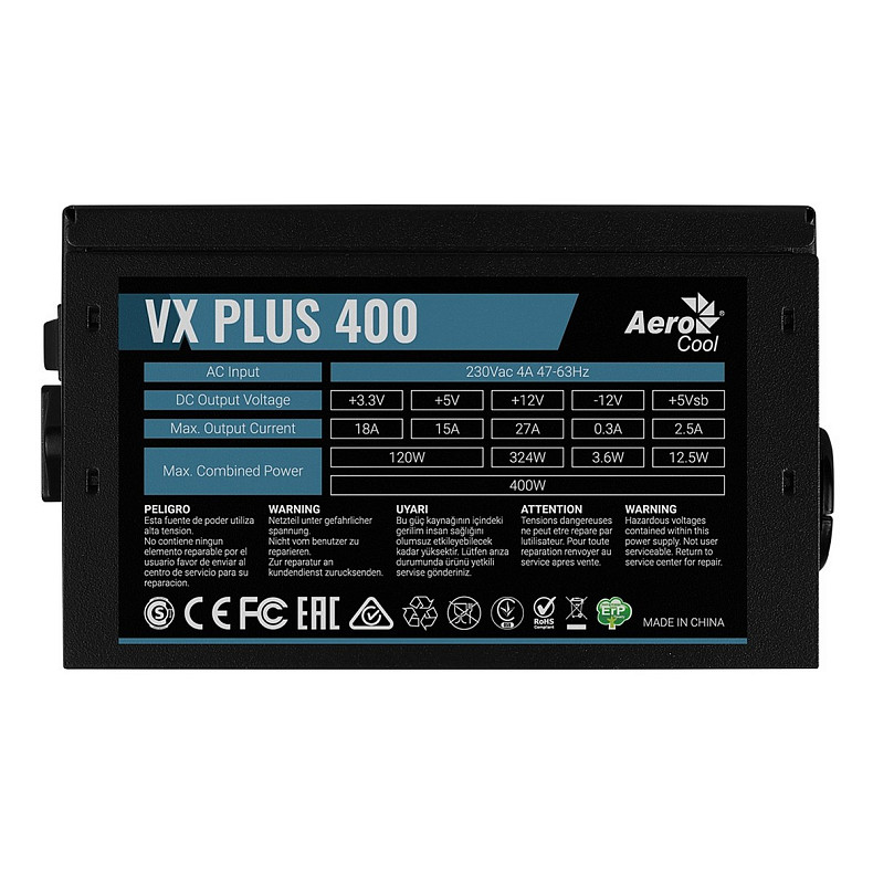 Блок живлення AeroCool VX Plus 400 (ACPN-VS40NEY.11) 400W