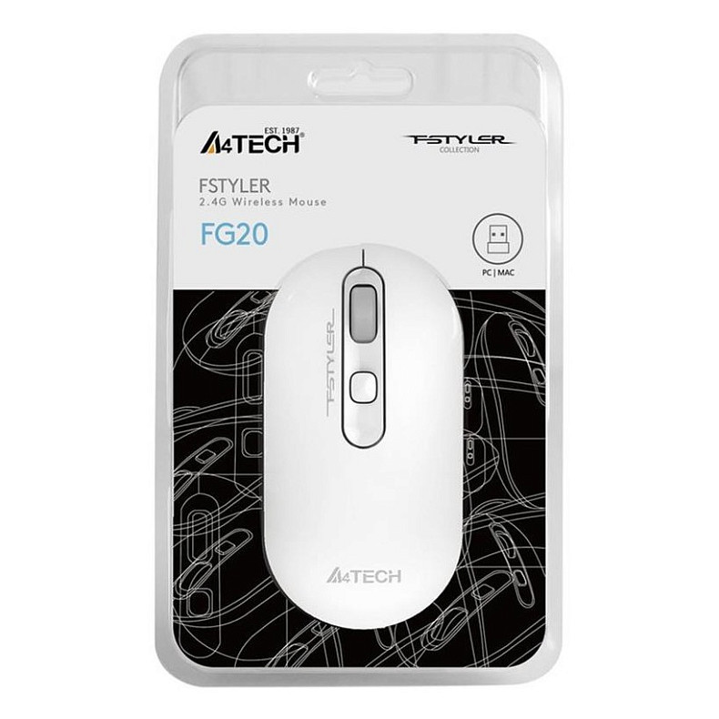 Мышка A4Tech FG20 White USB