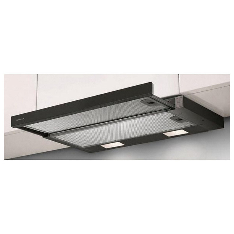 Вытяжка Faber телескоп, 60см, 701м3ч, Flexa Ng Hip Bk A60, черный