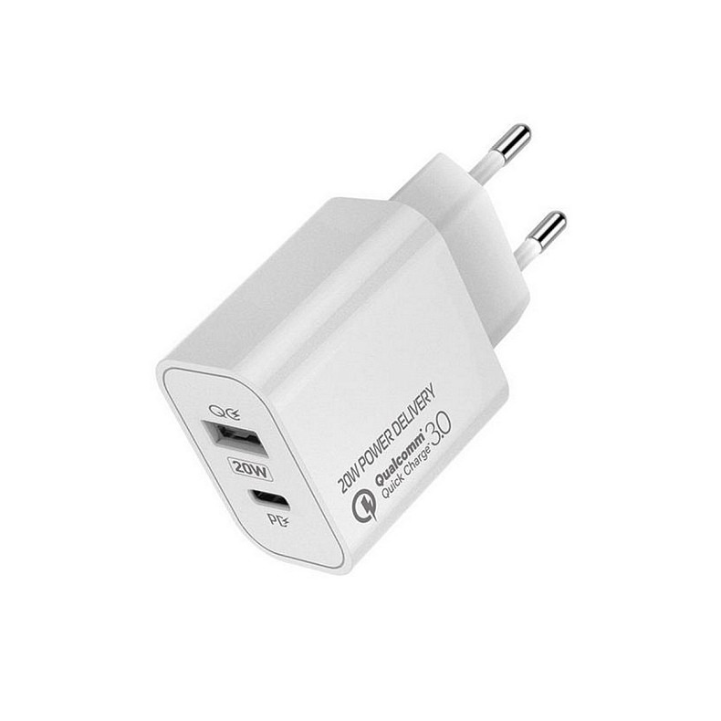 Сетевое зарядное устройство ColorWay (1USB Type-C PDx3A;1USBx4A) White (CW-CHS025QPD-WT)