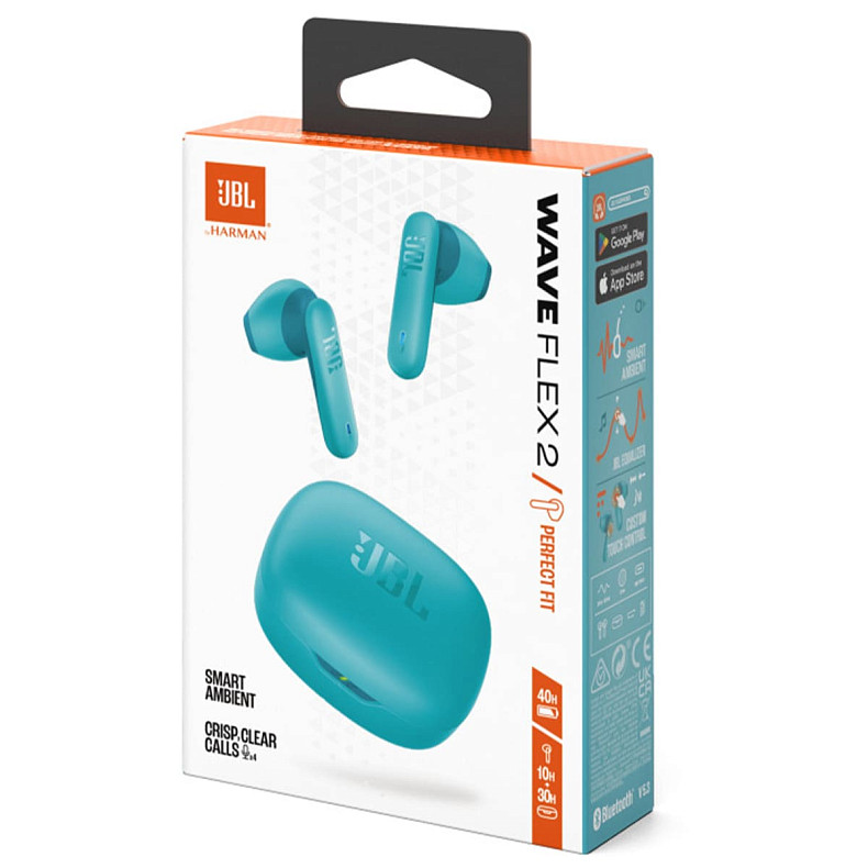 Наушники JBL Wave Flex 2 Blue (JBLWFLEX2BLU)