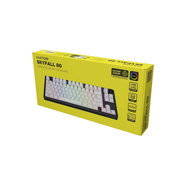 Клавиатура Hator Skyfall 80 Wireless Black-White (HTK3180UA)