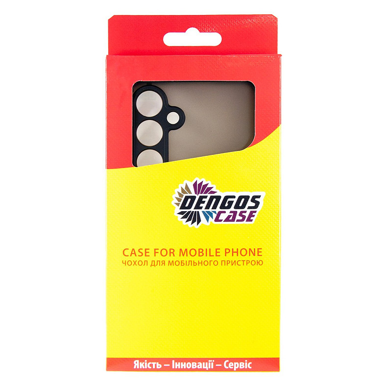 Чeхол-накладка Dengos Matt для Samsung Galaxy S24 FE SM-S721 Black (DG-KM-117) + защитное стекло