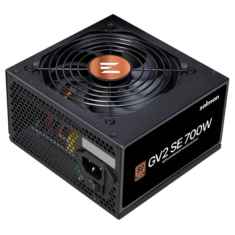 Блок живлення Zalman GV2SE (700W) 88%, 80+ Bronze, 120мм, 1xMB 24pin(20+4), 1xCPU(4+4 pin + 8pin),