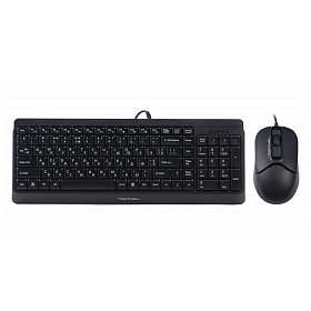 Комплект (клавиатура, мышь) A4Tech F1512 Black USB