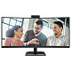Монітор AOC 34" CU34E4CW, WQHD, VA, 120Гц, вигн., 2xHDMI, DP, USB-C, RJ-45, USB-hub,cam,HAS, кол.
