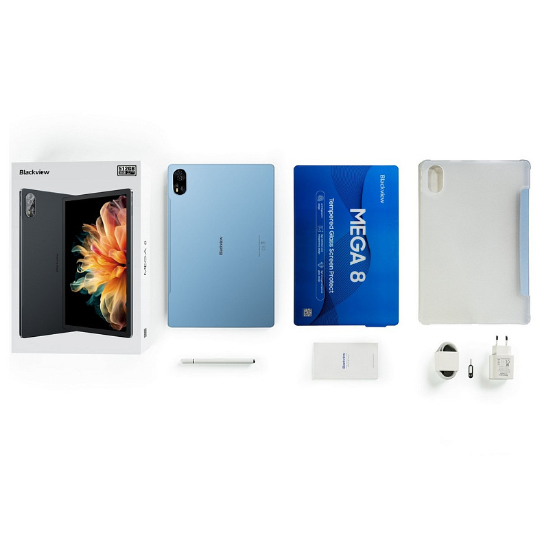 Планшет Blackview MEGA 8 12/256GB LTE Чехол+стилус Grey