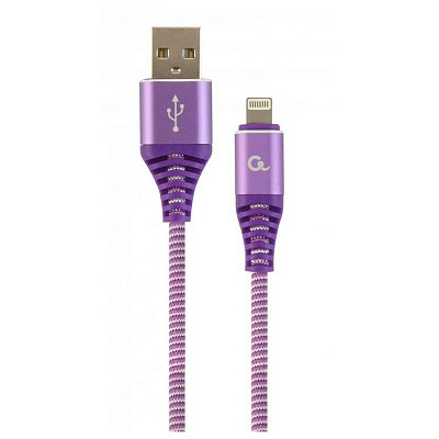 Кабель Cablexpert (CC-USB2B-AMLM-2M-PW) USB 2.0 A - Lightning, преміум, 2м, фіолетовий