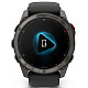 Спортивний годинник GARMIN Fenix ??8 Pro 51 mm AMOLED Sapphire Carbon Gray DLC Titanium with Black/Pebble Gray Silicone Band (010-03199-00)