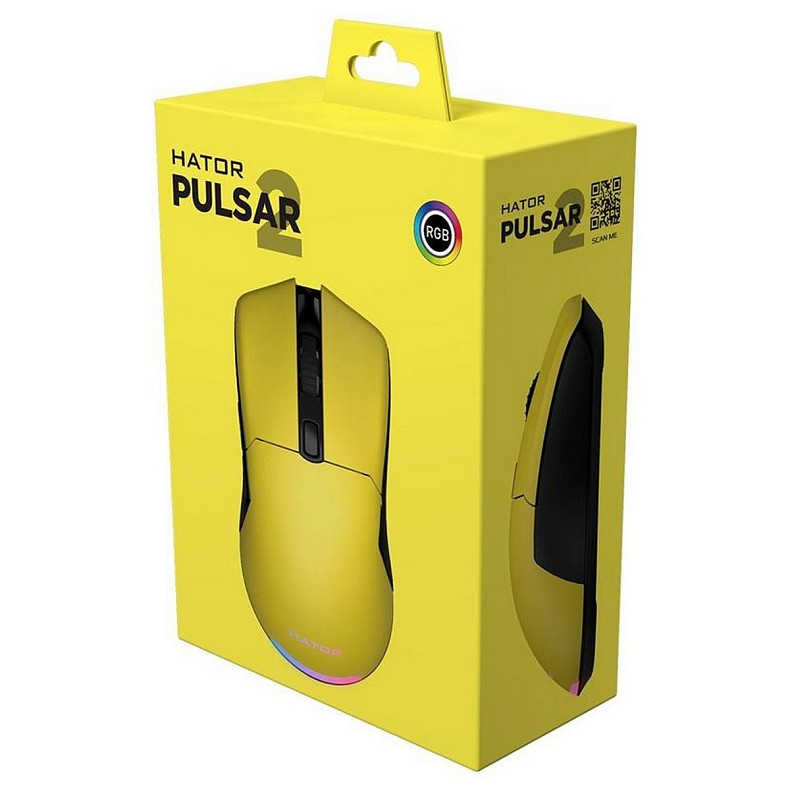 Мышь Hator Pulsar 2 Yellow (HTM-512)