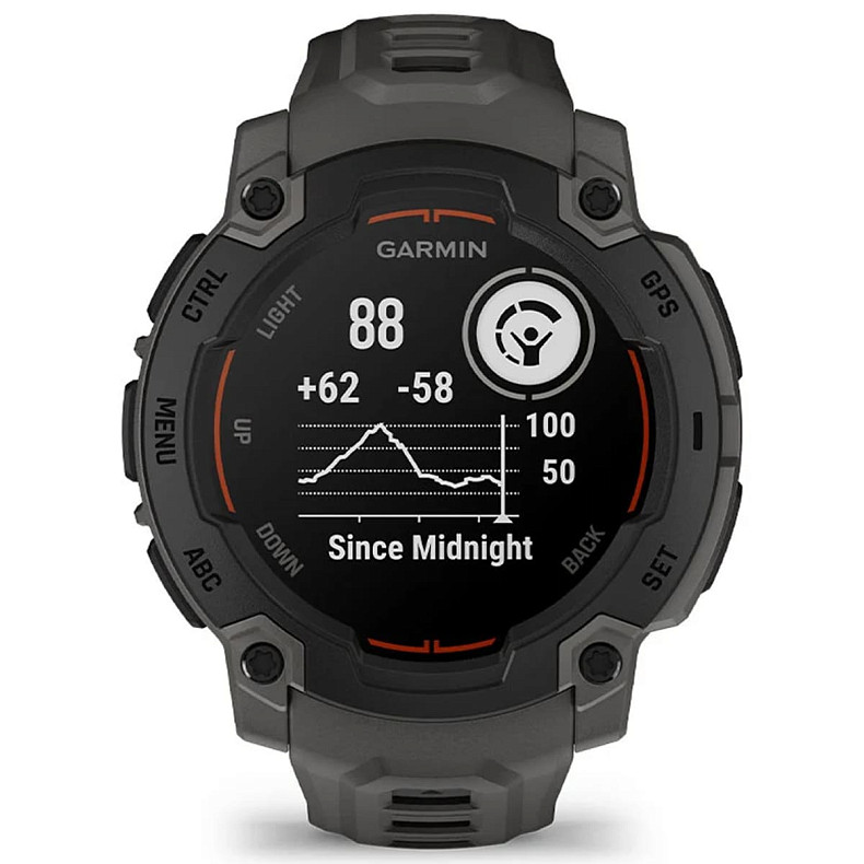 Спортивные часы GARMIN Instinct E 45mm Black with Charcoal Silicone