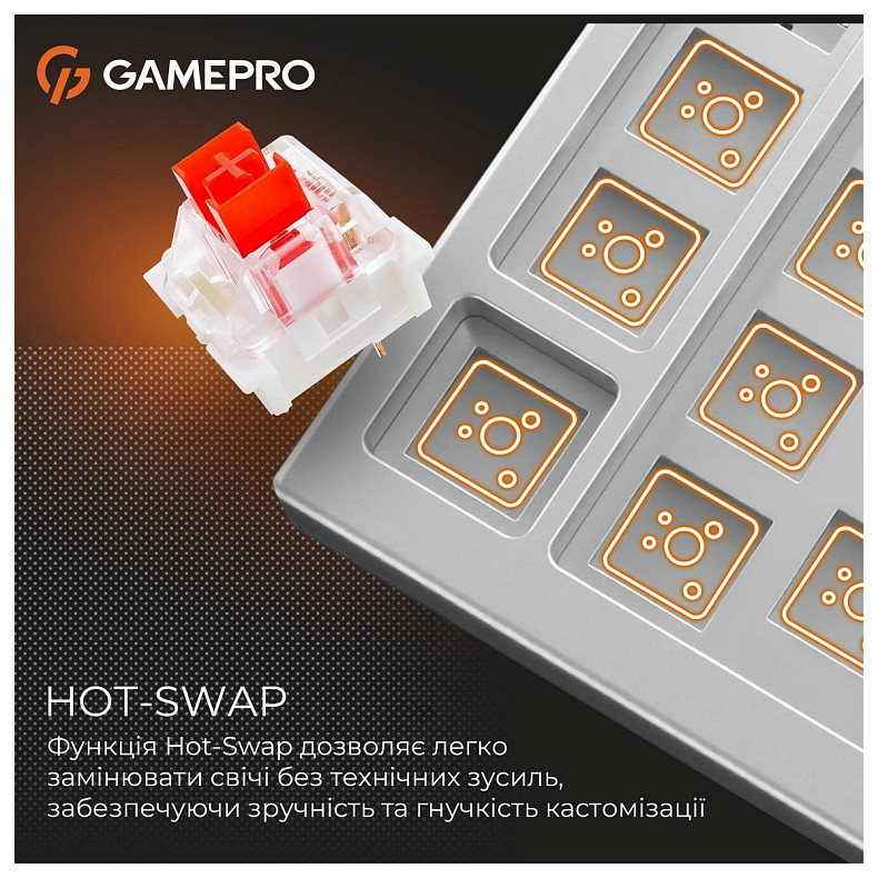 Клавиатура GamePro Genesis Joker MK124W Outemu Red Swithes USB White