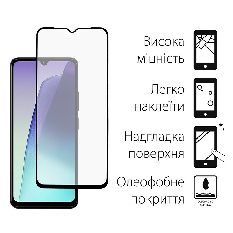 Защитное стекло Dengos для Xiaomi Redmi 14C Black Full Glue (TGFG-379)