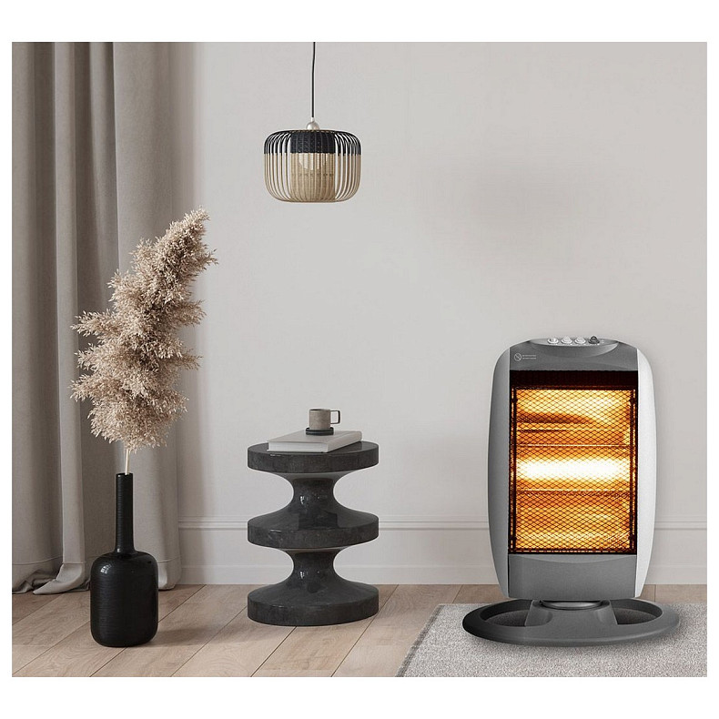 Обігрівач інфрачервоний Neo Tools, 1200Вт, галогенний нагрів. елемент, функція осциляції, сірий