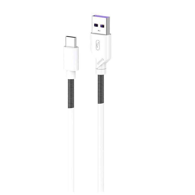 Кабель SkyDolphin S27T Spring Anti-Brake USB - USB Type-C (M/M), 1 м, White (SDUSB-000610)