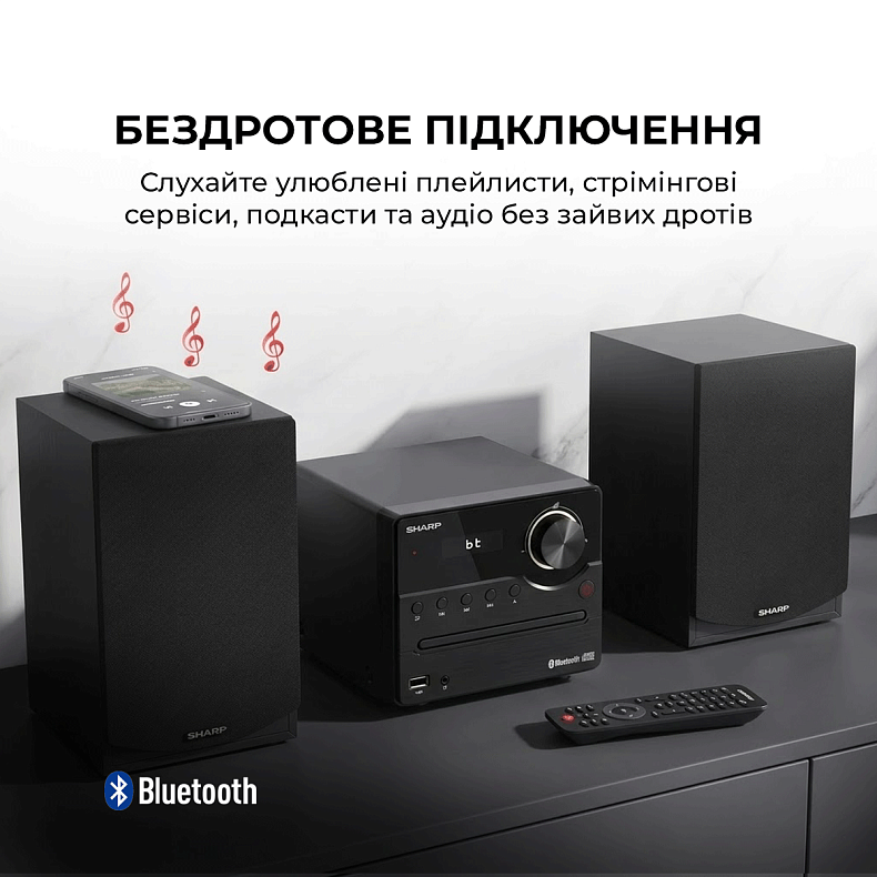 Музыкальный центр Sharp XL-B512(BK) Black