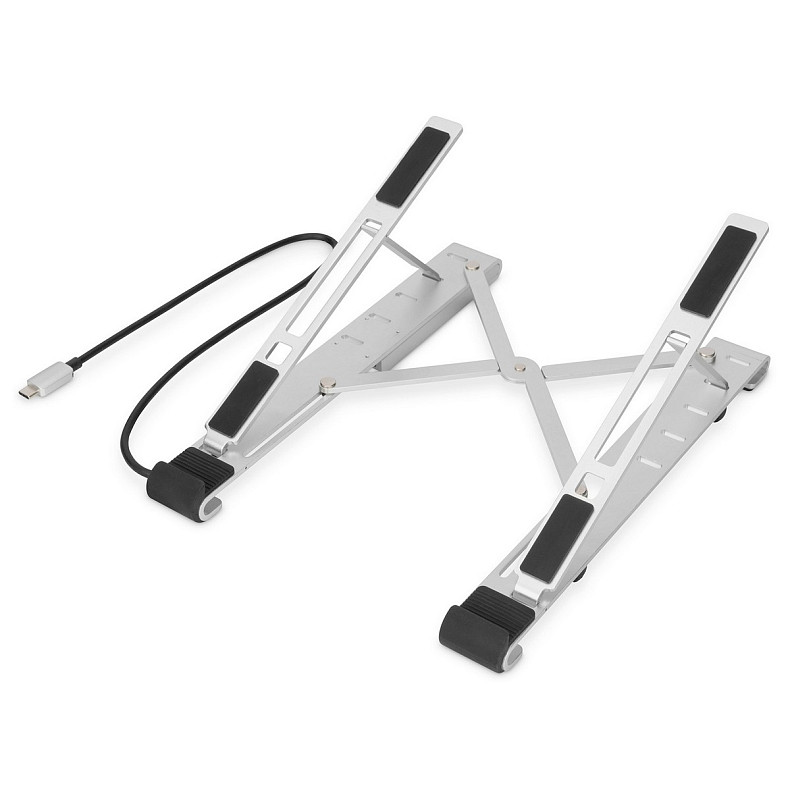 Підставка для ноутбука DIGITUS Variable Notebook Stand, до 17'', USB-C Dock 5-Port, сіра