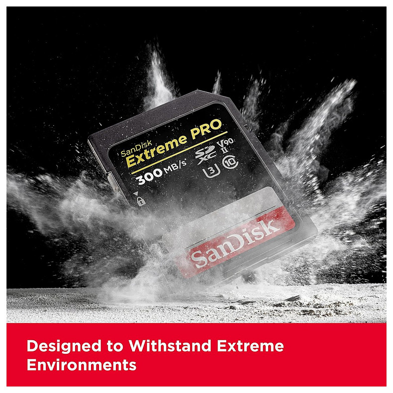 Карта памяти SanDisk SD 128GB C10 UHS-II U3 ??R300/W300MB/s Extreme Pro V90