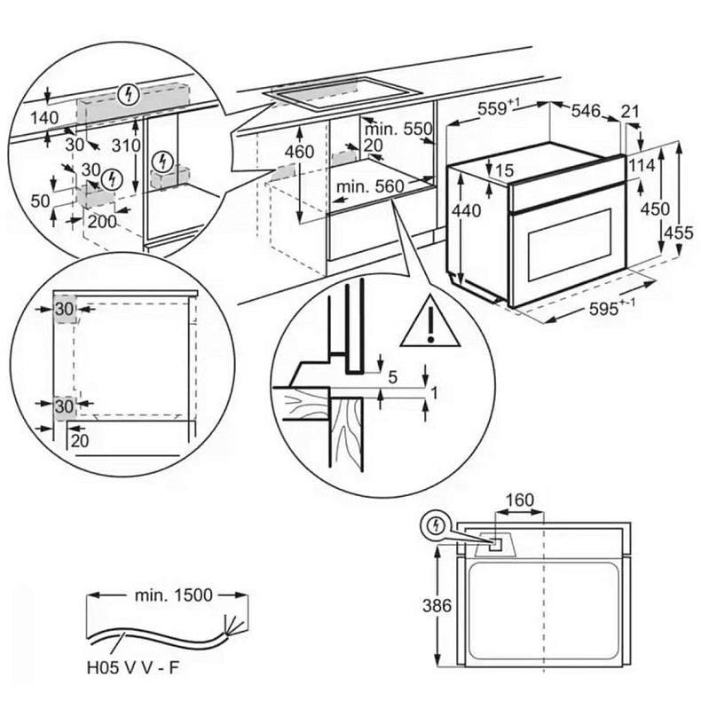 Духова шафа електрична Electrolux EVM8E08X