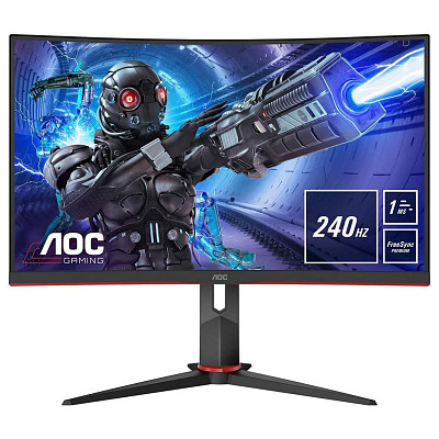 Монiтор AOC 31.5" C32G2ZE/BK VA Curved 240Hz 1ms HDMI DP Чорний