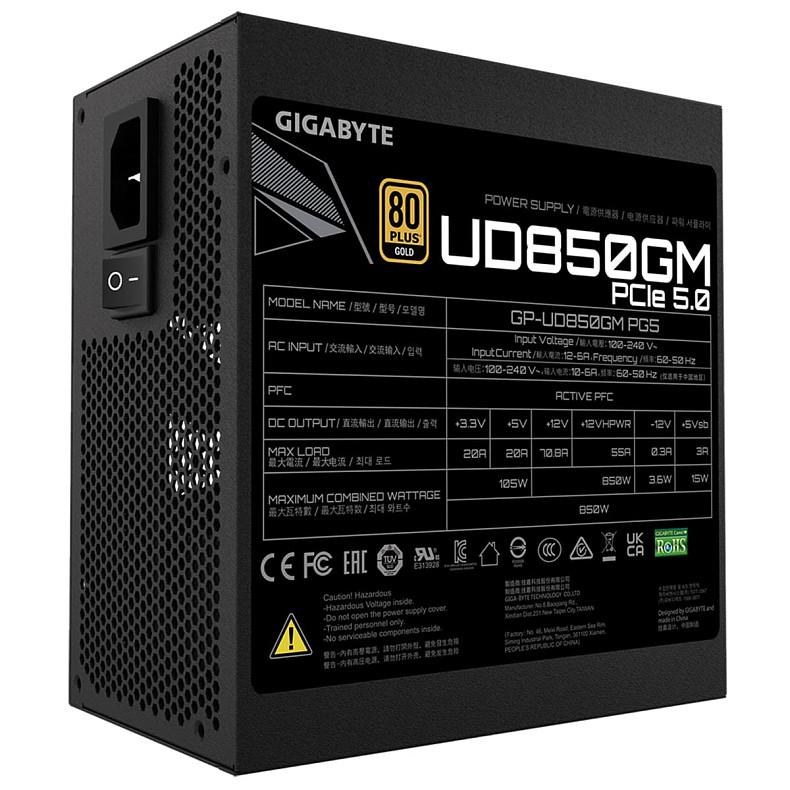 Блок питания ATX2.31 850W GP-UD850GM PG5 GIGABYTE