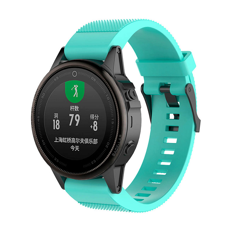 Силиконовый ремешок для GARMIN QuickFit 20 Dots Silicone Band Teal