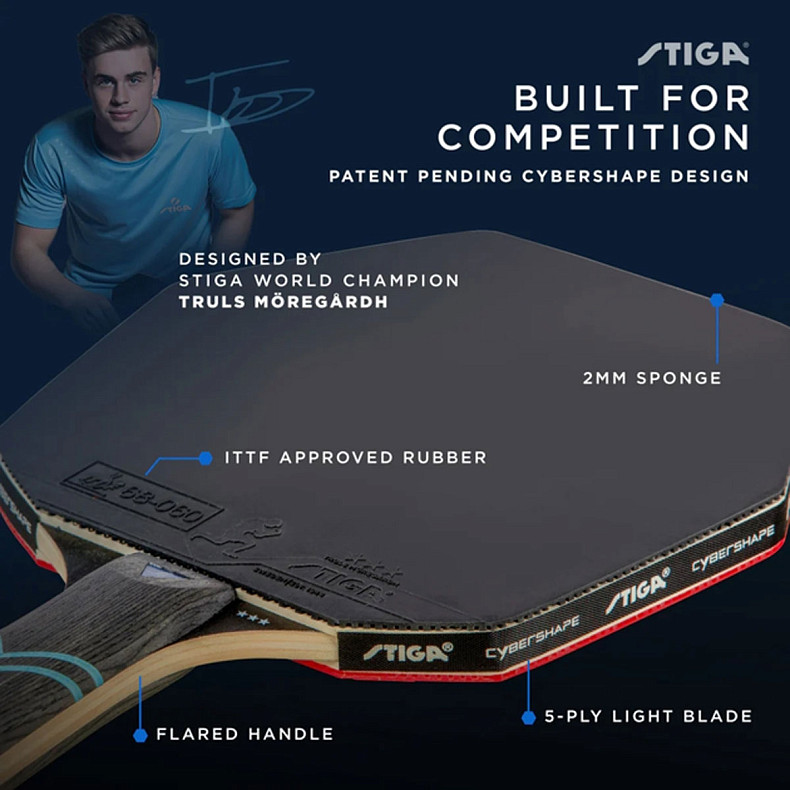 Ракетка для настільного тенісу Stiga Cybershape Future 3 Star FL (1213-0304-35)