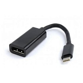 Адаптер Cablexpert (A-CM-DPF-01) USB3.1 Type C - DisplayPort, 0.15 м, чорний