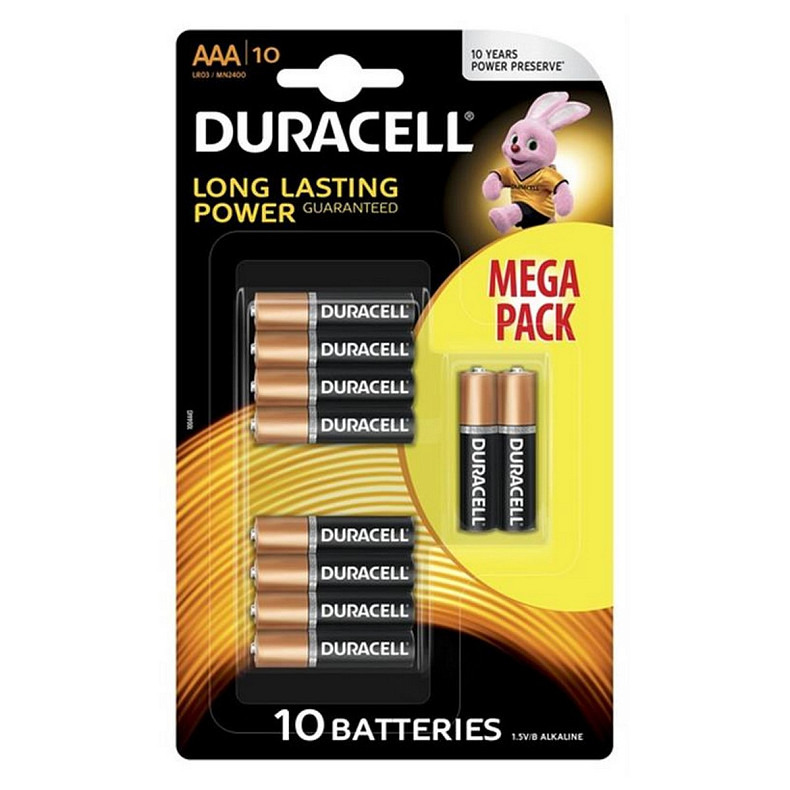 Батарейка Duracell Basic AAA/LR03 BL 10шт