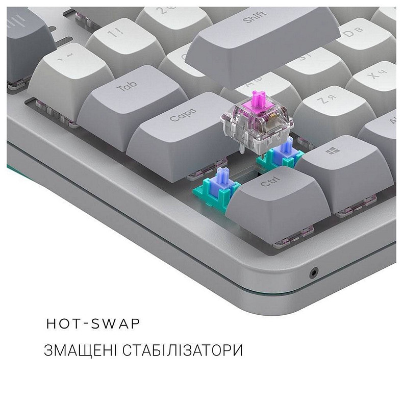 Клавіатура Dark Project ALU87 Daylight White/Grey (DPKB_DAYLIGHT_87_ANSI_UA)