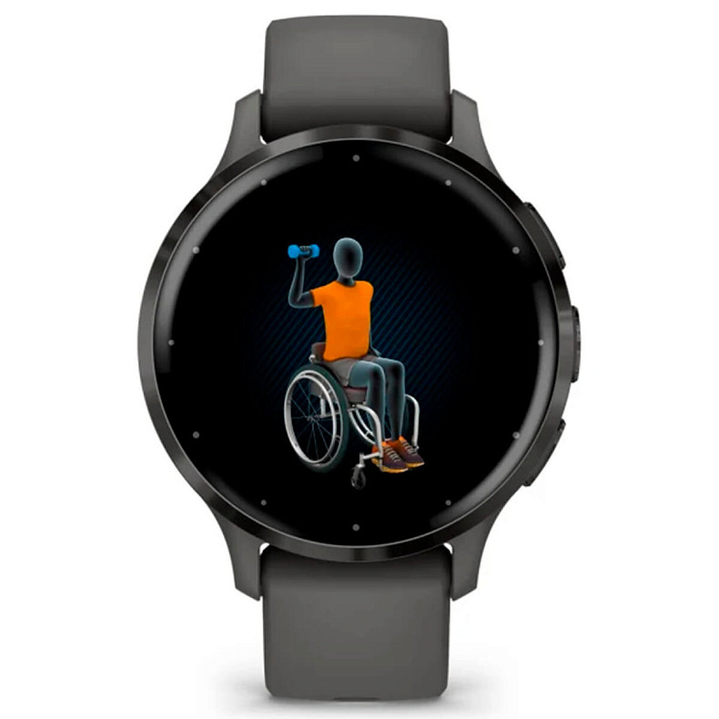 Спортивные часы GARMIN Venu 3s Slate Stainless Steel Bezel with Pebble Gray Case and Silicone Band