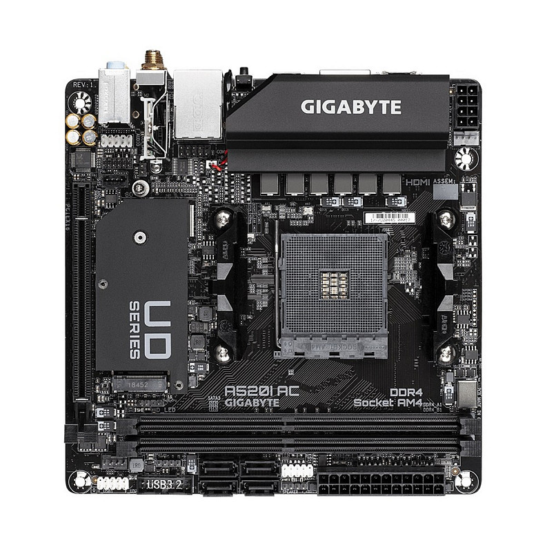 Материнська плата Gigabyte A520I AC Socket AM4