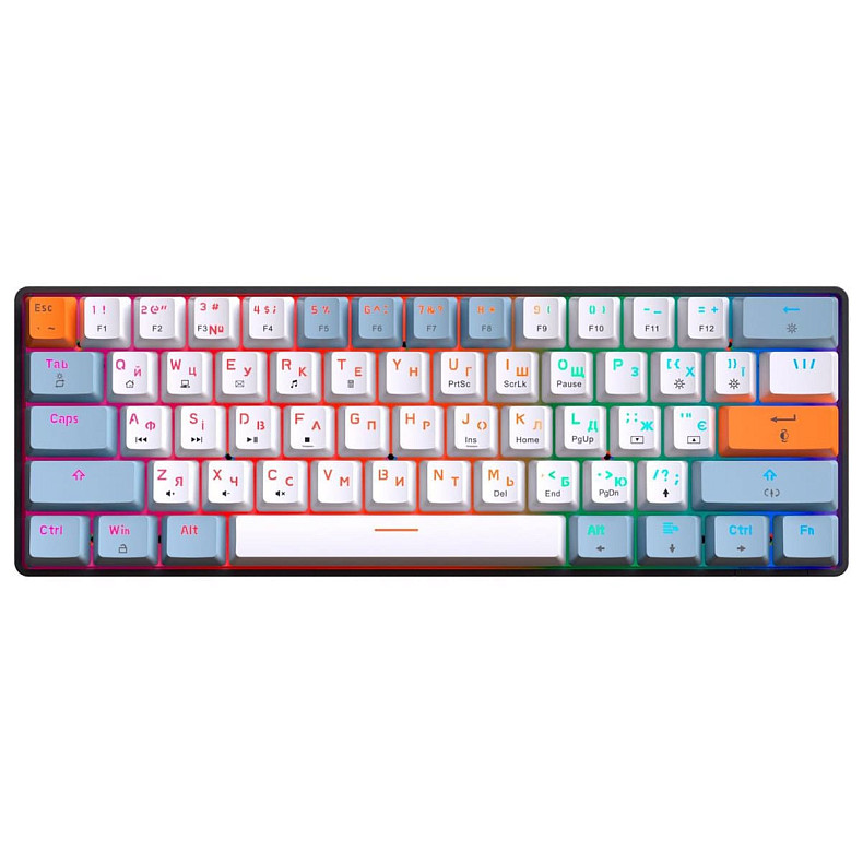 Клавіатура механічна GamePro MK130R (Red) з Hot-Swap RGB Black