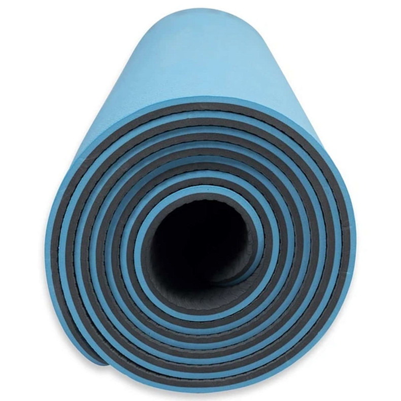 Килимок спортивний Toorx Yoga Professional TPE 183 х 60 х 0,6 см для йоги та фітнесу Azzurro/Antraci