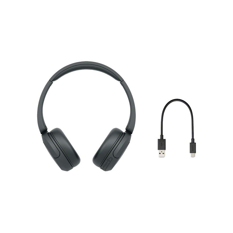 Наушники On-ear Sony WH-CH520 BT 5.2, SBC, AAC, Wireless, Mic, Черный