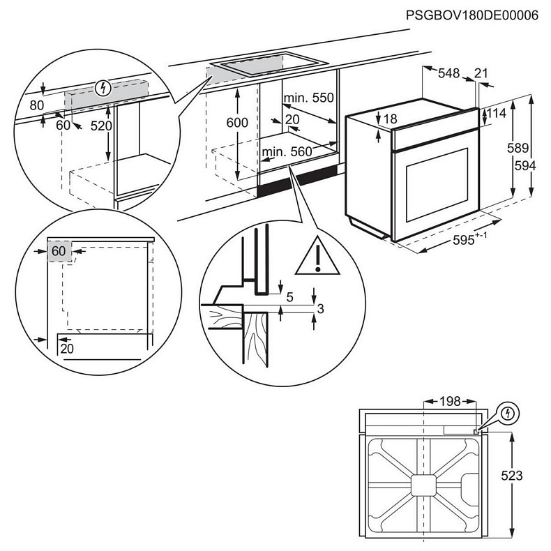 Духовой шкаф Electrolux EOF3H50BK