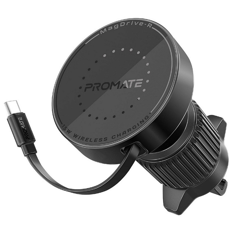 Автомобільний зарядний пристрій Promate Magdrive-r Black