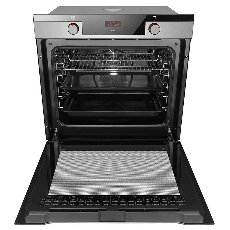 Духовка электр. Hansa, 60см, 77л, A, гриль, емаль легкого очищення, диспл., нержавіюча сталь